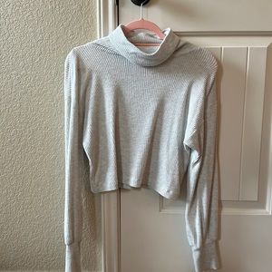 Cropped Cowl Neck Sweater